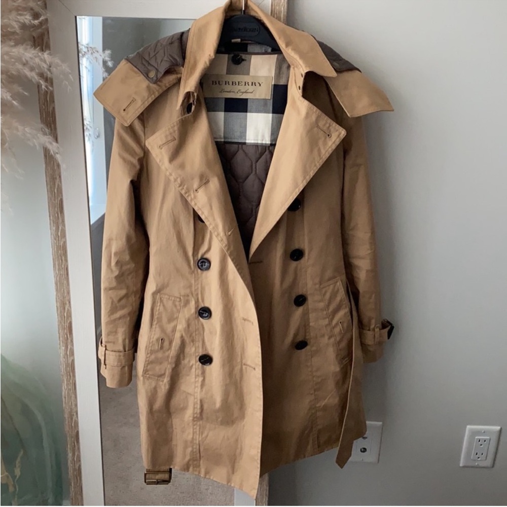 Burberry Trench Coat with Removable Hood/Vest